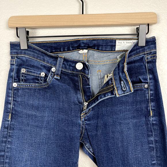 Rag & Bone Skinny Jeans Heritage Wash Size 25 Classic Low Rise 5 Pockets - Picture 8 of 15